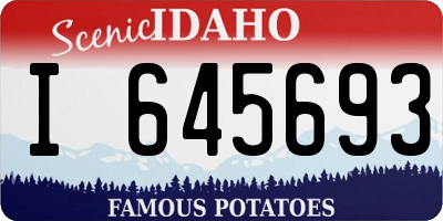 ID license plate I645693