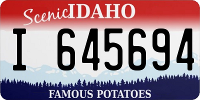 ID license plate I645694