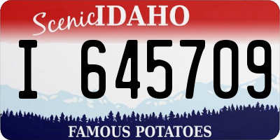 ID license plate I645709