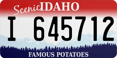 ID license plate I645712