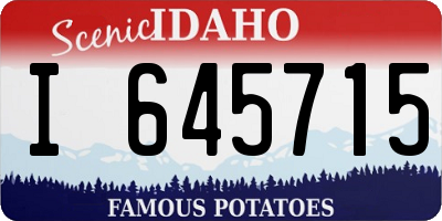 ID license plate I645715