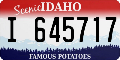 ID license plate I645717