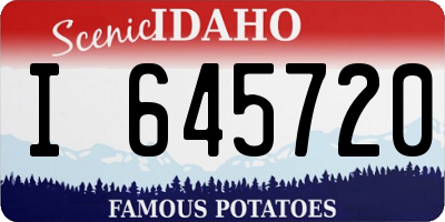 ID license plate I645720