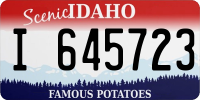 ID license plate I645723