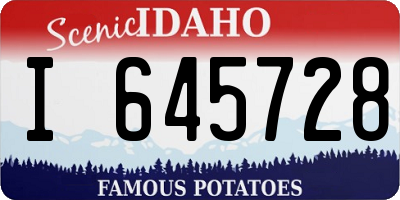 ID license plate I645728