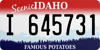 ID license plate I645731