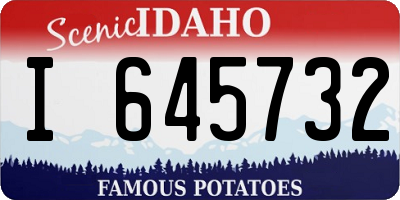 ID license plate I645732