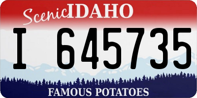 ID license plate I645735