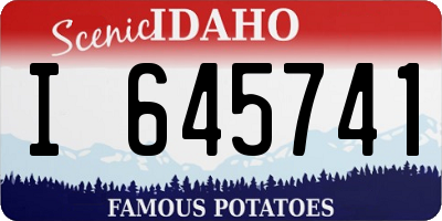 ID license plate I645741