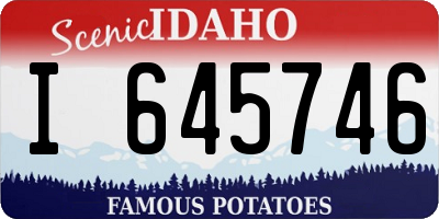 ID license plate I645746
