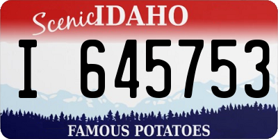 ID license plate I645753