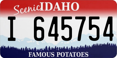 ID license plate I645754