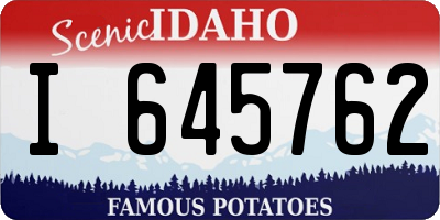 ID license plate I645762