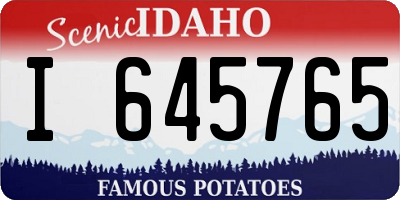ID license plate I645765