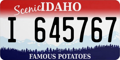 ID license plate I645767