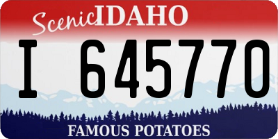 ID license plate I645770