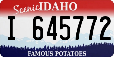 ID license plate I645772