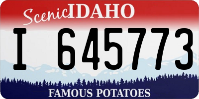 ID license plate I645773
