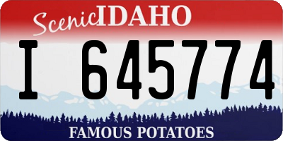 ID license plate I645774
