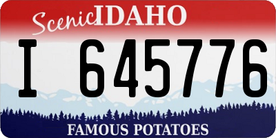 ID license plate I645776