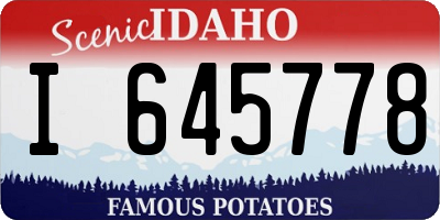 ID license plate I645778