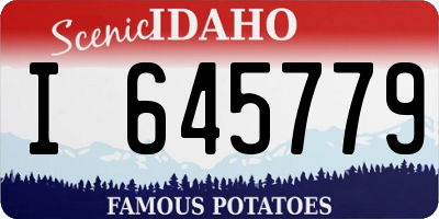 ID license plate I645779