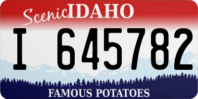 ID license plate I645782