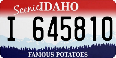 ID license plate I645810