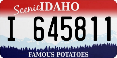 ID license plate I645811