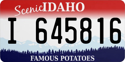 ID license plate I645816
