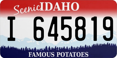 ID license plate I645819