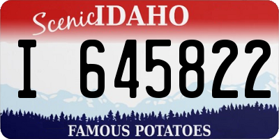 ID license plate I645822