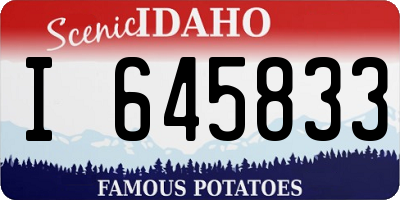 ID license plate I645833