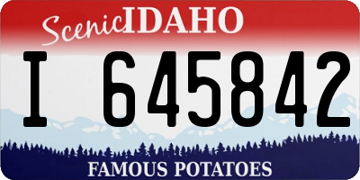 ID license plate I645842