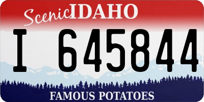 ID license plate I645844