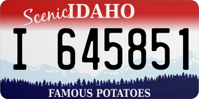 ID license plate I645851