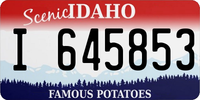 ID license plate I645853