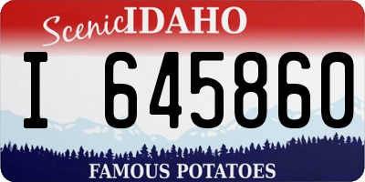 ID license plate I645860