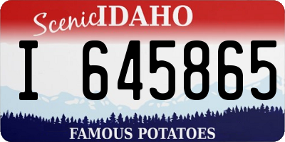 ID license plate I645865