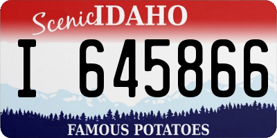 ID license plate I645866