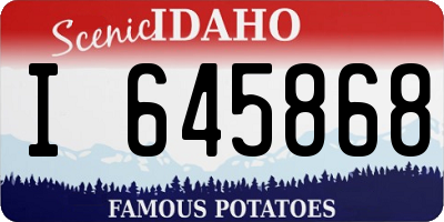 ID license plate I645868