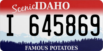 ID license plate I645869