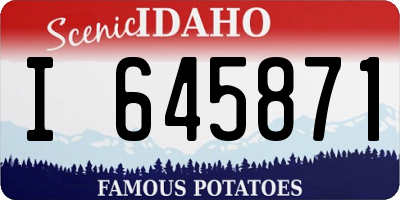 ID license plate I645871