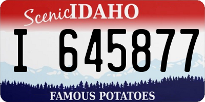 ID license plate I645877