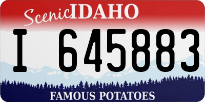 ID license plate I645883
