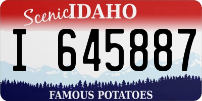ID license plate I645887