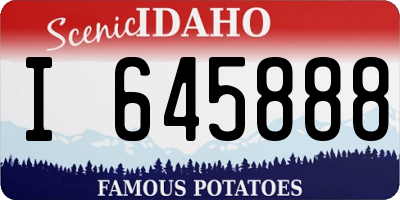 ID license plate I645888