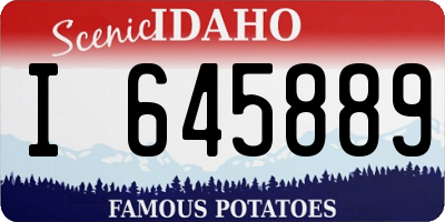 ID license plate I645889