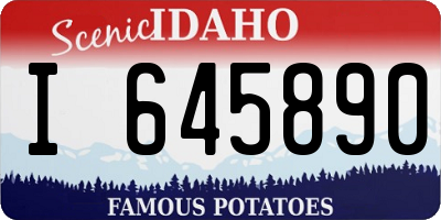 ID license plate I645890