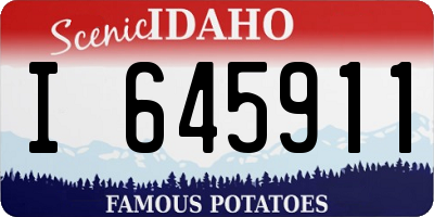 ID license plate I645911